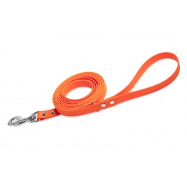 Firedog BioThane pavadėlis šuniui 19 mm 2 m su rankena ir oranžiniu D žiedu